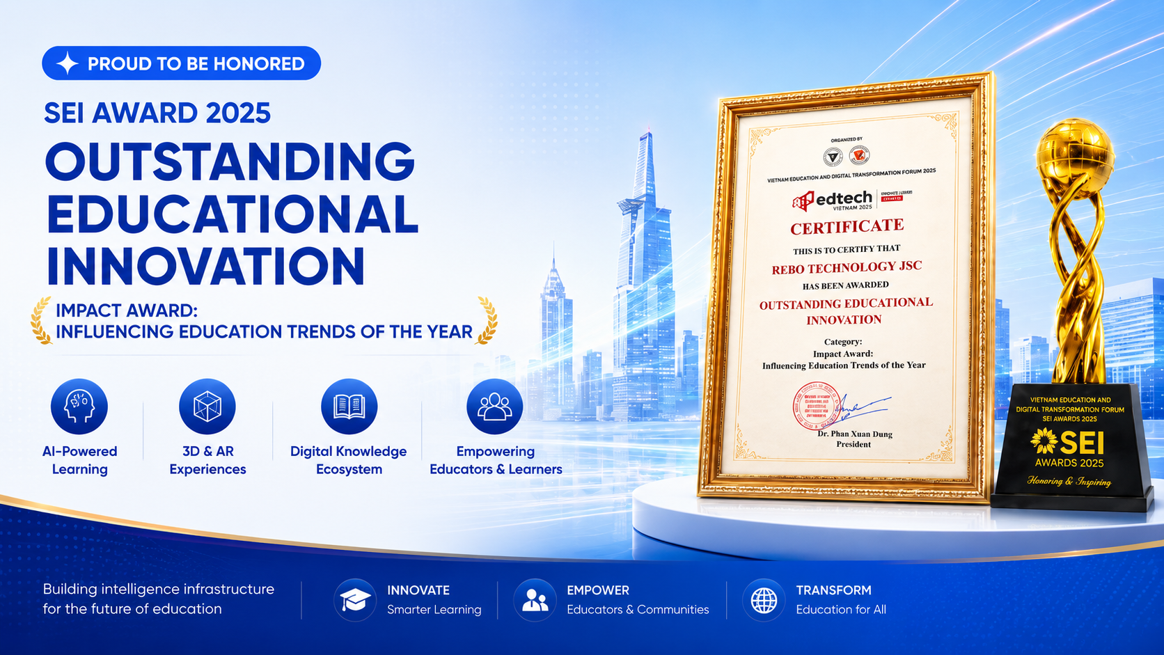 Chương trình được tổ chức dưới sự chỉ đạo của Liên hiệp các Hội Khoa học và Kỹ thuật Việt Nam, bảo trợ bởi Bộ Giáo dục và Đào tạo, Bộ Khoa học và Công nghệ, do Viện Sáng tạo và Chuyển đổi số phối hợp cùng các đơn vị liên quan thực hiện.
